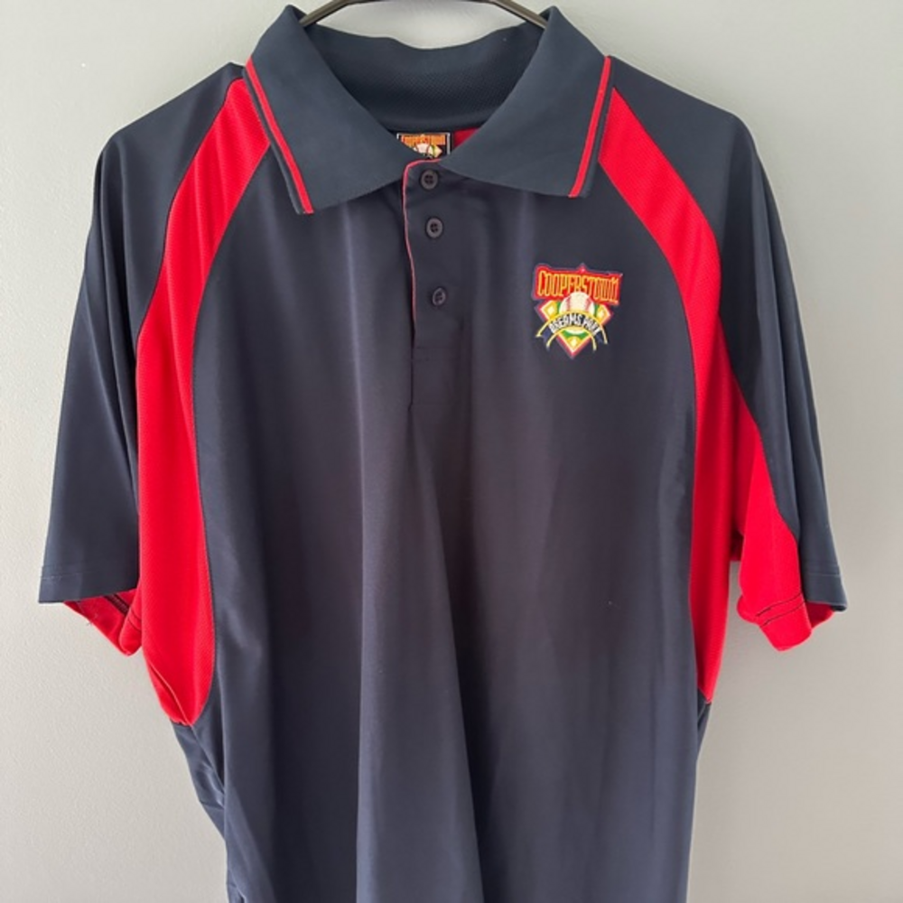 Cooperstown Dreams Park Polo Shirt Large‎ Blue Baseball Golf Authentic Mens